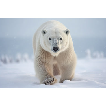 Realistic Polar Bear Canvas